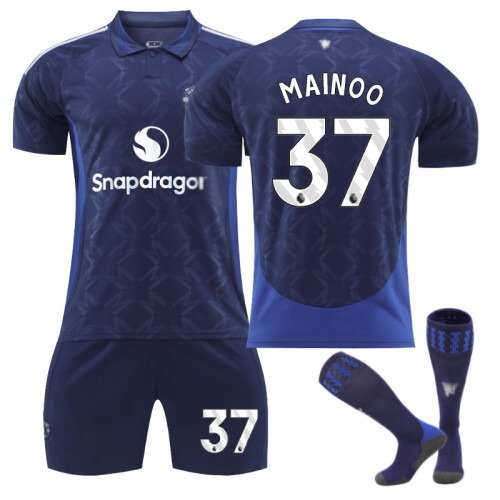 (28(150-160CM)) Comfortable 2425 Red Devils Away MAINOO #37 Training Suit With Socks