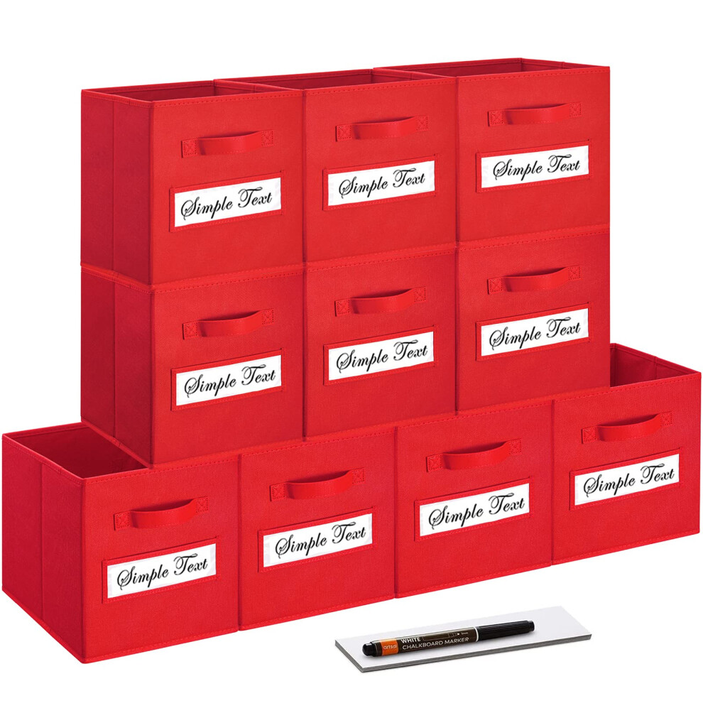 Artsdi Lot de 10 cubes de rangement pliables en tissu avec
