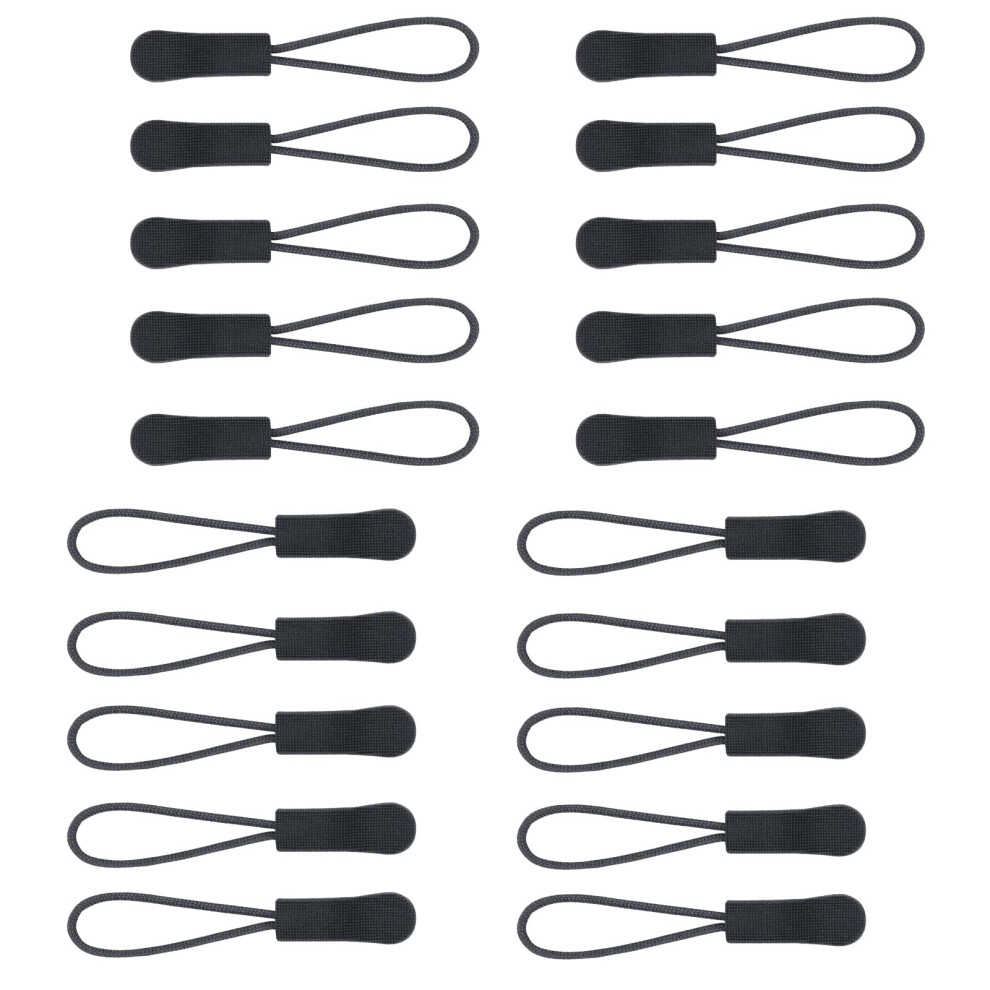 Urmspst 20PCS Zipper Pulls Replacement Zipper Pulls Zipper Tabs (Cool Grey)