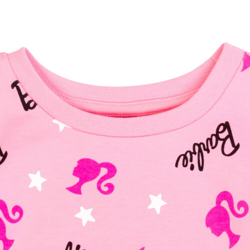 Barbie Barbie Flicka Fransk Terry Pullover Sweatshirt Rosa 6-6X 2
