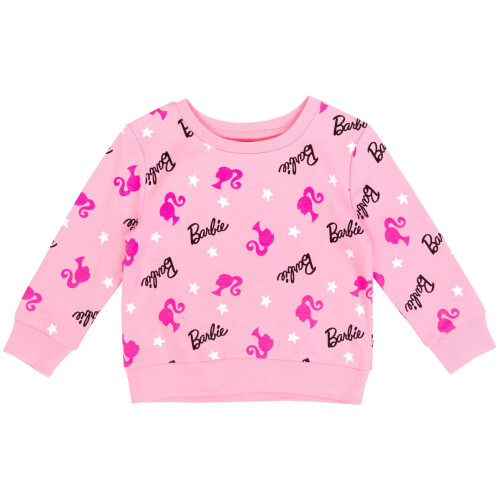Barbie Barbie Flicka Fransk Terry Pullover Sweatshirt Rosa 6-6X