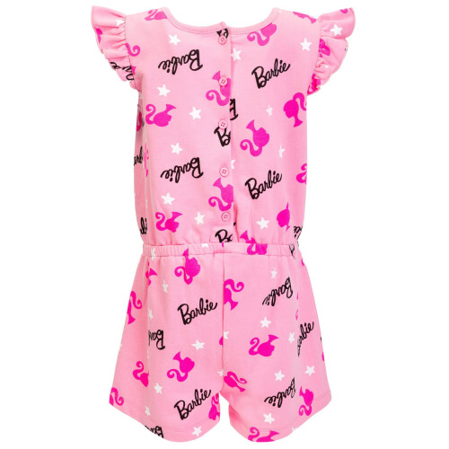 Barbie Barbie Flicka Fransk Terry Ärm Lös Romper Rosa 2T 2