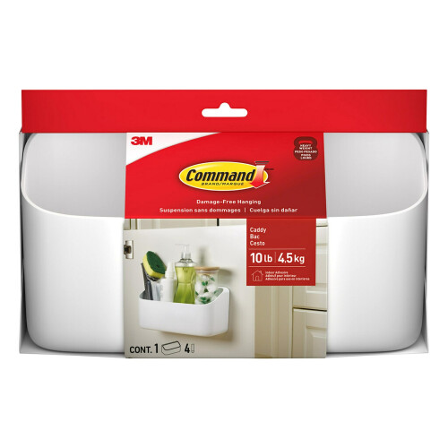 Command 10 Lb Large Organizing Caddy with 4 Command Strips  9.91"" x 3 1
