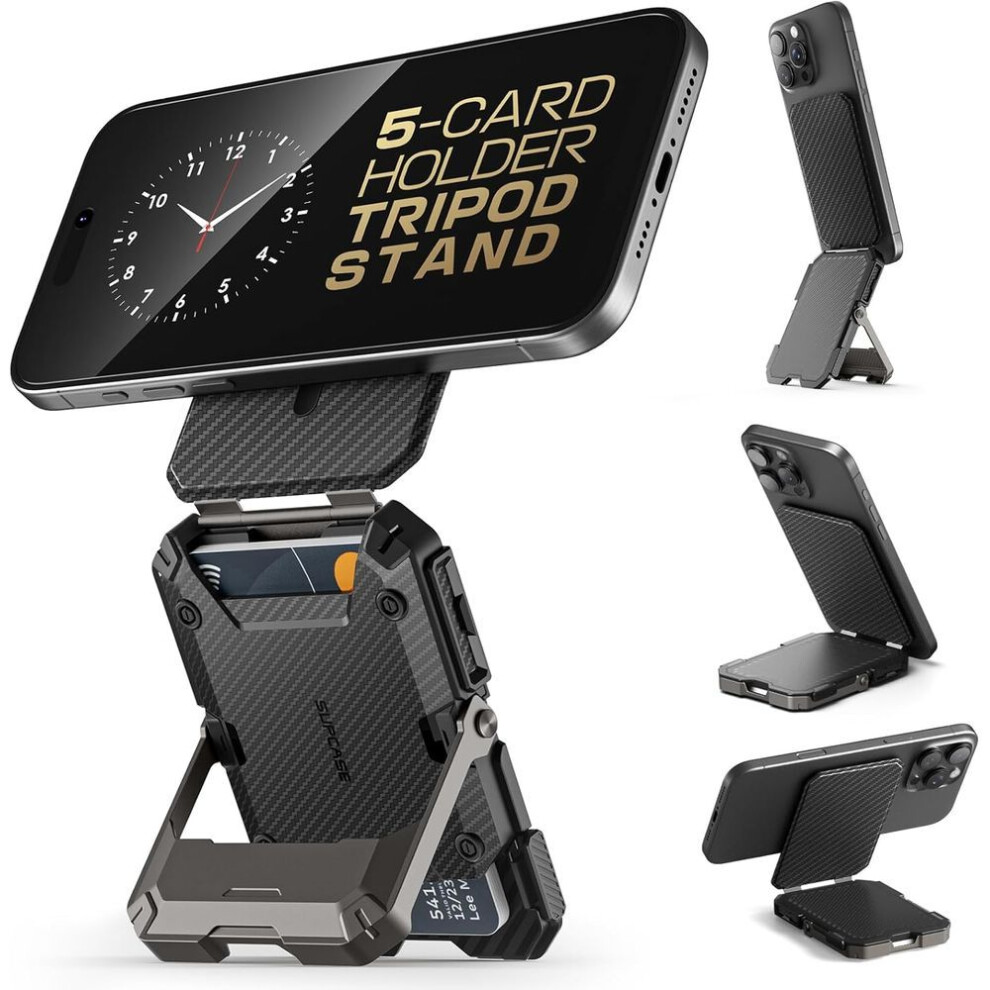 Magsafe Wallet With Stand, Magnetic Wallet For Men,phone Stand Credit Card Holder Tripod For Iphone 16/15/14/13/12 Series
