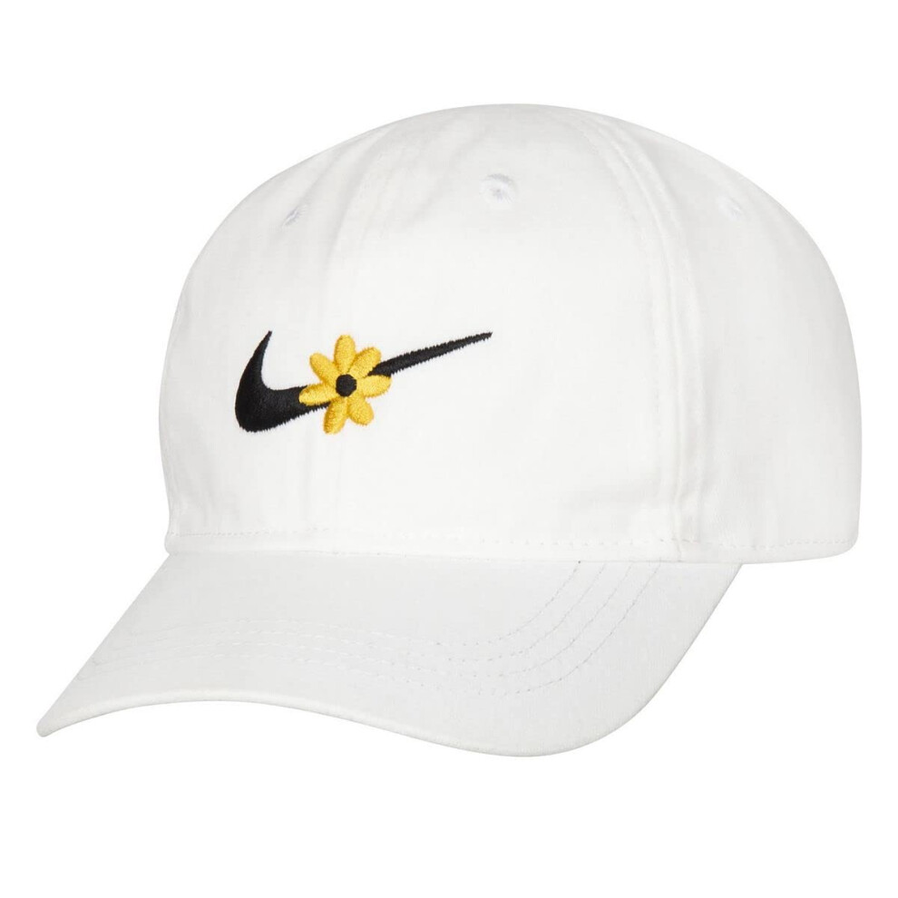 Nike Little Girls Curved Brim Adjustable Baseball Cap (White(1A2965-00