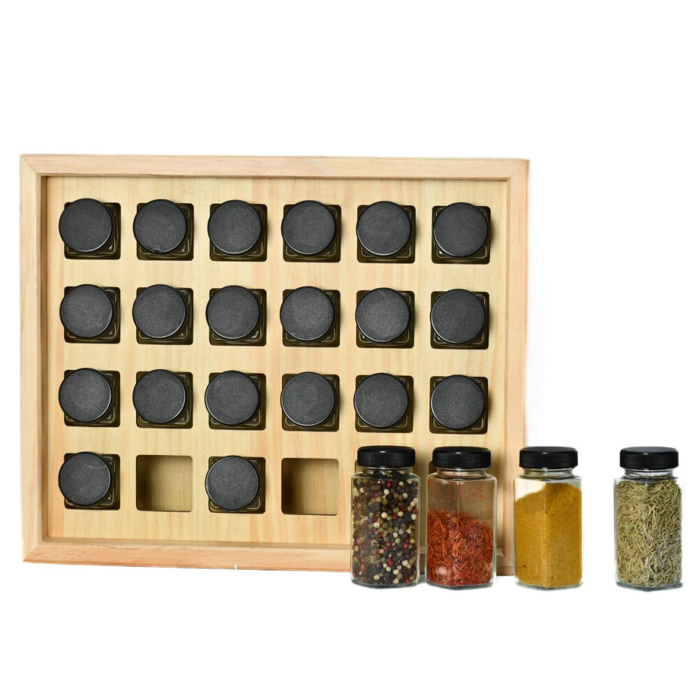 Armoire de comptoir en bois pour 24 pots        pices de The Rack Co