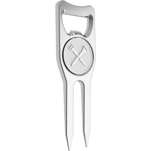 Blue Tees Golf - 6 in One Divot Repair Tool - Silver 2