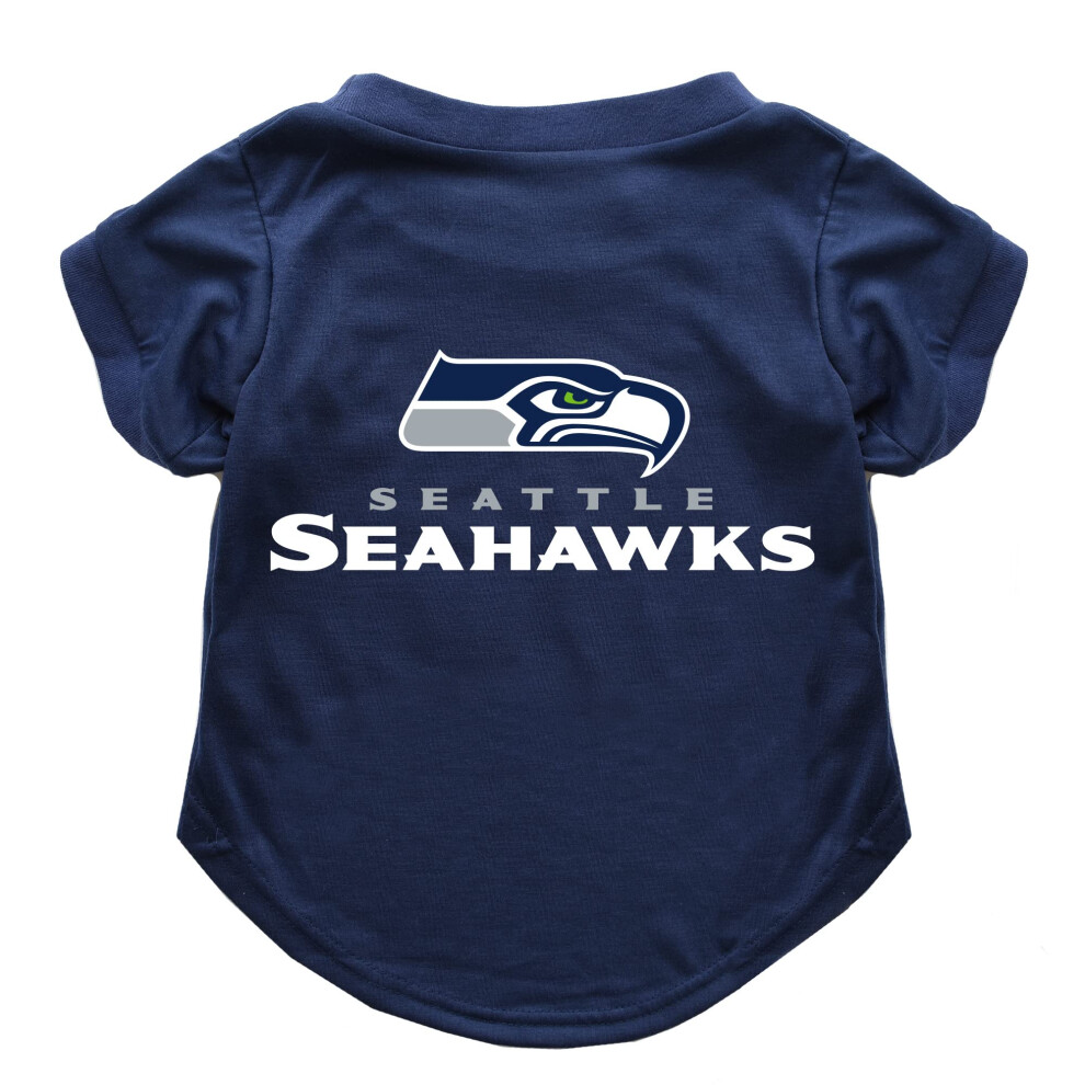 Littlearth Unisex-Erwachsene Nfl Seattle Seahawks Haustier-T-Shirt, Teamfarbe-image