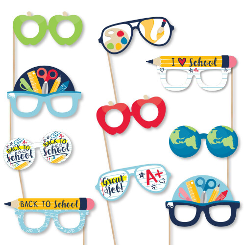 Big Dot Back to School Γυαλιά - Καρτ-ποστάλ Διακόσμηση Φωτογραφιών 10 Τμχ