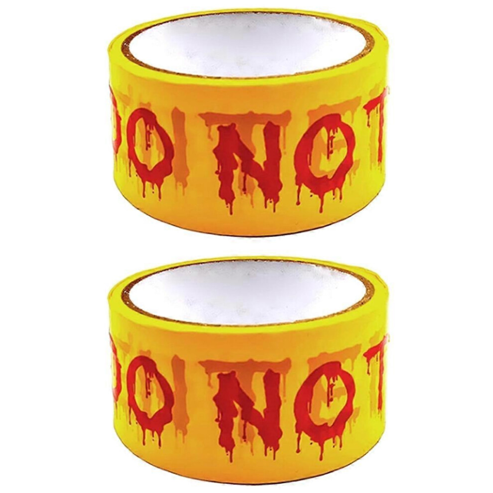 Halloween Decorations Caution Tape,Do Not Enter Scary Caution Tape Roll Outdoor Spooky DIY Decorative Accessory 2Pcs