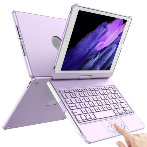 Θήκη Πληκτρολογίου Touchpad για iPad 10.2 9ης/8ης/7ης Γενιάς - 360 Περιστρεφόμενη