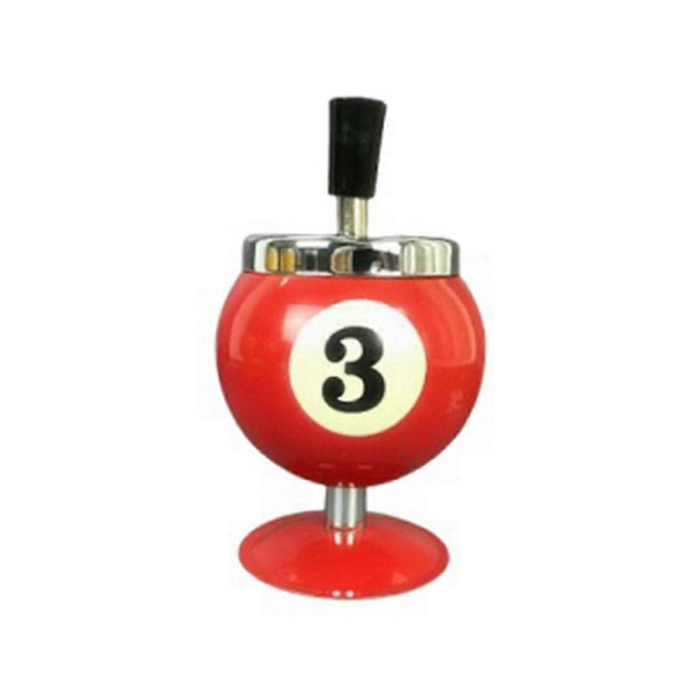 Pool Billiard Ball Design Ashtray Portable Metal Ashtray For Pool House High Quality Billiards Ashtray,,No. 3 Red