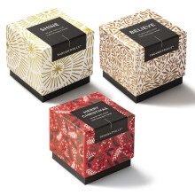 Compendium ThoughtFulls Pop-Open-kort - 3-pack Shine Believe Merry Christmas - 90 Pop-Open-kort vart och ett med ett annat budskap inuti