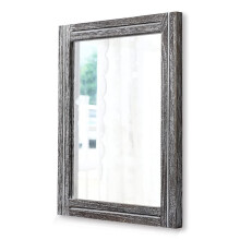AAZZKANg Rustic Mirror Large 26x18 Wood Framed Wall Mirror Rectangle B