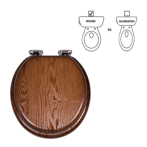 Casa de design 561241-JV Dalton Rustic Rustic Round Toaleta Scaun moale pentru java de baie 2