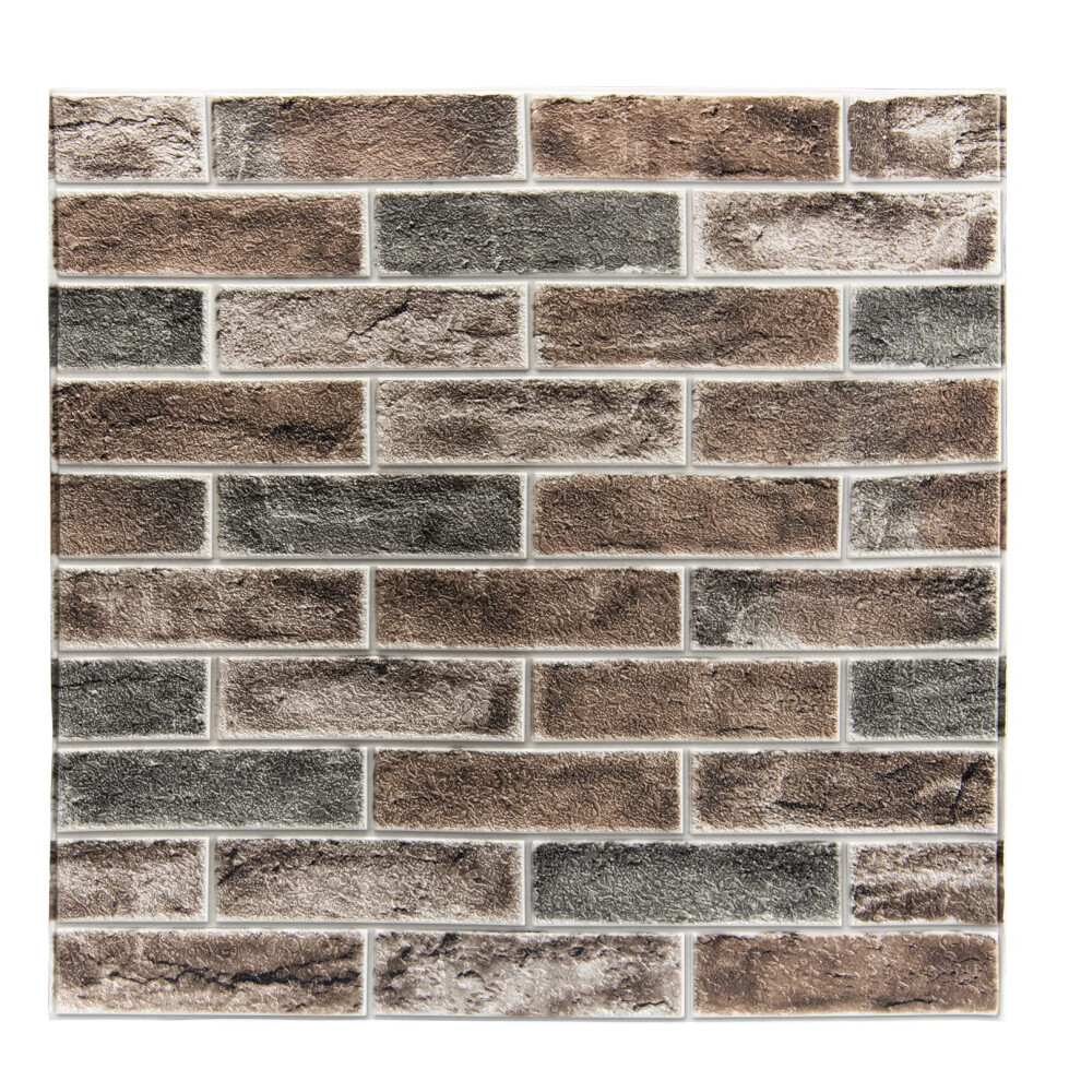 Kunst3d Art3d 10-Pack 52.5 Sq.ft Faux Brick 3D Wall Panels Peel And Stick In G