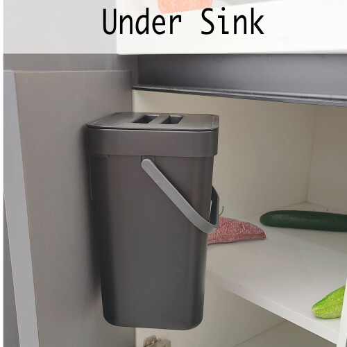 LALASTAR Countertop Compost Bin with Lid  Hanging Small Trash Can with 2