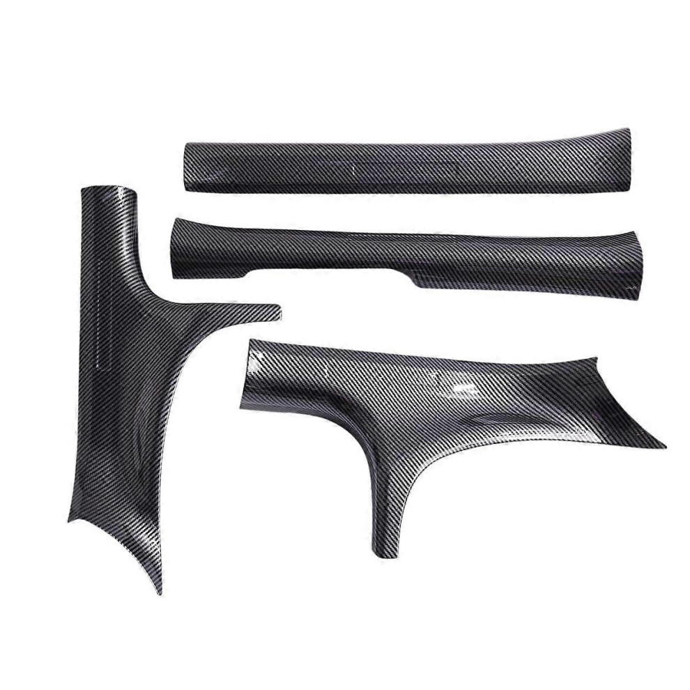4PCS Inside Door Sill Guards Door Sill Entry Guard Decor Carbon Fiber Color for Seal / ATTO 4