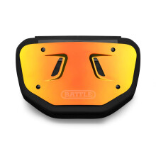 Battle Prism Chrome Football Back Plate (Adult, Red/Orange)