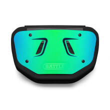 Battle Prism Chrome Football Back Plate (Erwachsene, Blau/Gr n)
