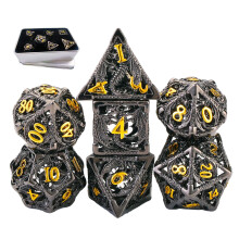 Dungeons and Dragons Tärningsset Metall DND Tärningar Håliga Polyedriska Drakar