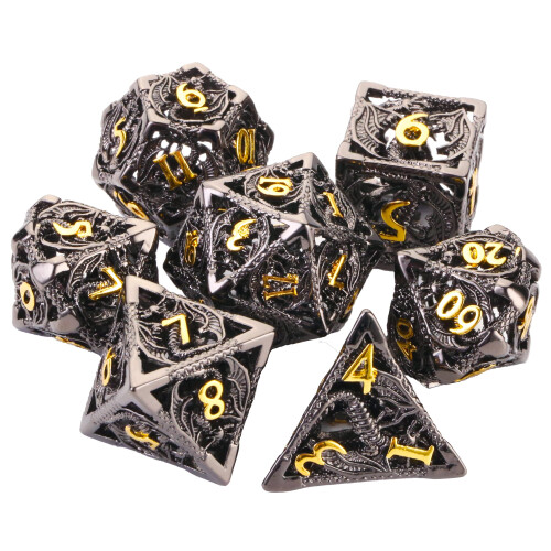 Σετ Ζαριών Dungeons and Dragons Μεταλλικά ΔΝΔ 7CPS σε Δώρο Μεταλλικό Κουτί 1
