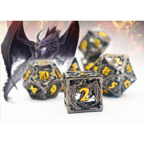 Σετ Ζαριών Dungeons and Dragons Μεταλλικά ΔΝΔ 7CPS σε Δώρο Μεταλλικό Κουτί 2