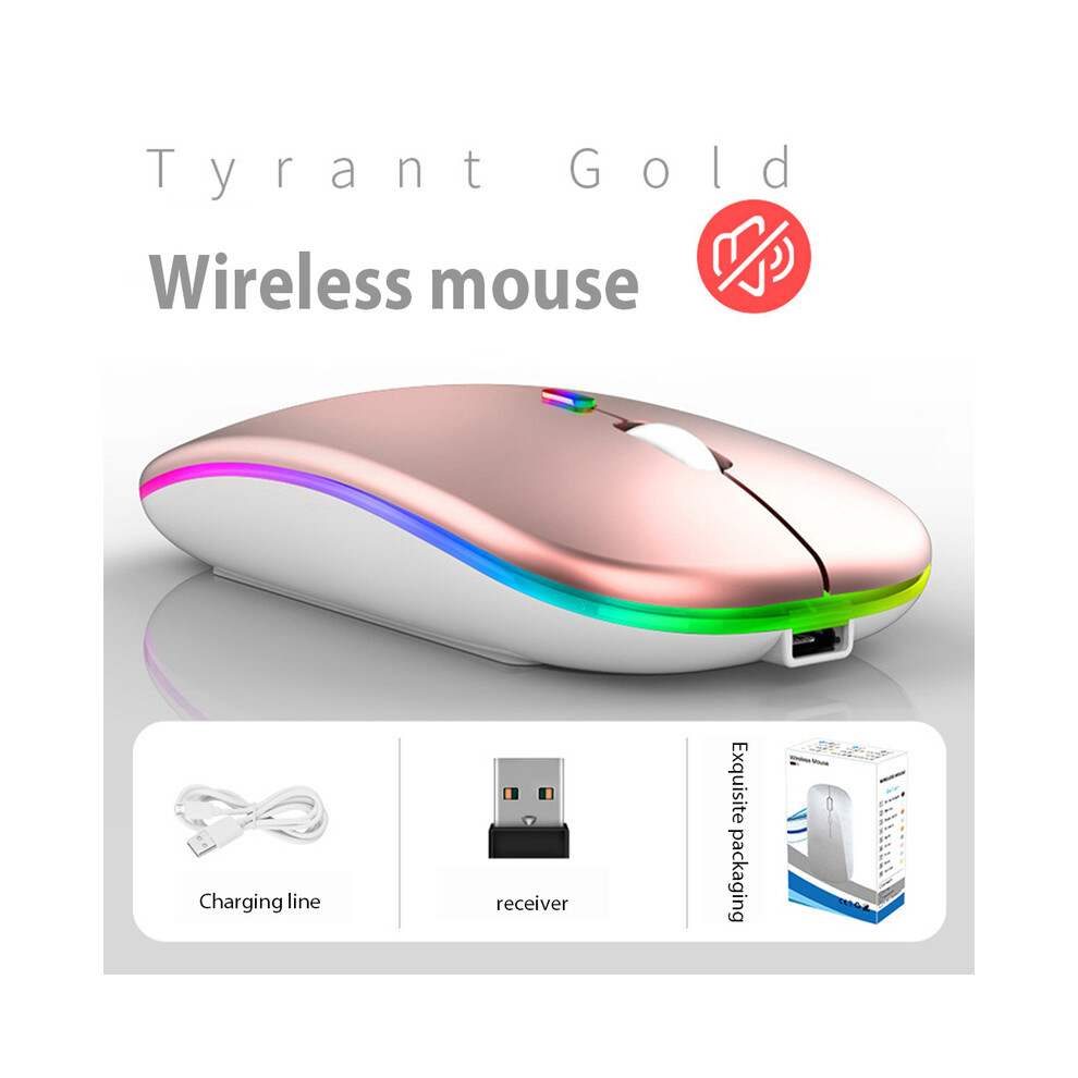 Photos - Mouse MAXPOWER Rechargeable Optical Wireless Slient Button Ultra Thin Mini Optical Ultrathin USB Mice for Computer Lapto (mouse Rose)