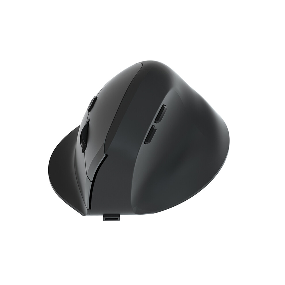 Maxpower (Black) Vertical Mouse Ergonomic Bluetooth 5.2 Mice Wireless Optical Mice Adjustable 1600Dpi 6 Buttons For Laptop Computer Desktop Black