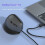 (black) Mouse Wired Vertical Mouse Ergonomic Rechargeable 3200DPI Optional Portable Gaming Mouse for Mac Laptop PC Computer 5