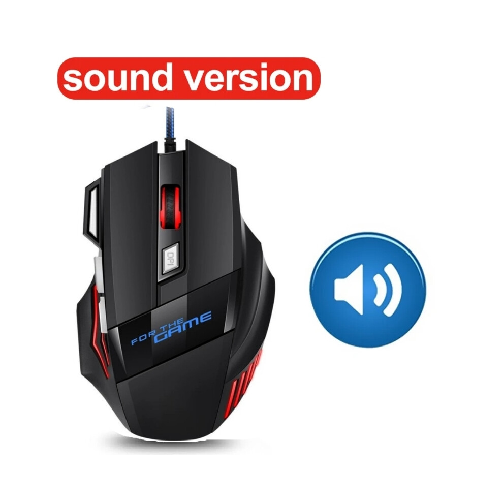 Maxpower (Sound Version) Wired Gaming Mouse Gamer Computer Mouse Rgb Backlit Ergonomic Mouse Silent Backlight Mause Led 7 Buttons Usb Mice For Pc Desktop