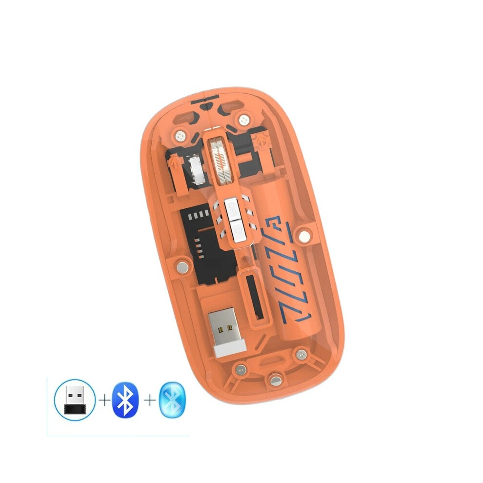 Maxpower (Hye ) Transparent Wireless Mouse Bt5.1or Bluetooth-Compatible Mouse Rechargeable Gaming Mouse For Mac,Ipad,Macbook,Laptop,Pc Mice Red