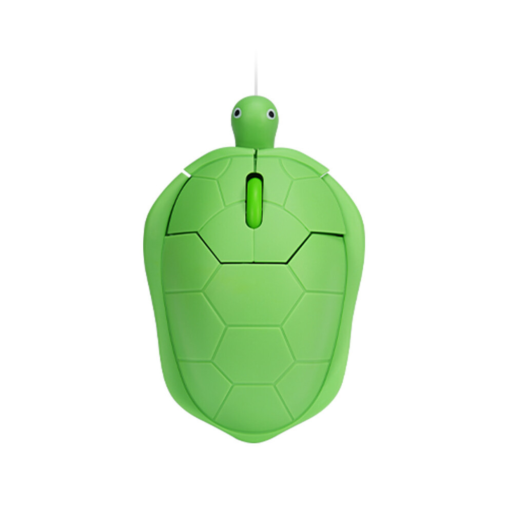 Maxpower (Wired-Green) Cute Wireless Usb Mouse, Wired Turtle Mouse For Laptop Computer Creative Gifts