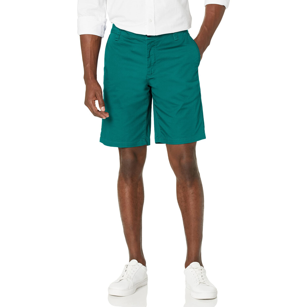 A | X ARMANI EXCHANGE Men's Solid Stretch Twill Short  Deep Lake  30