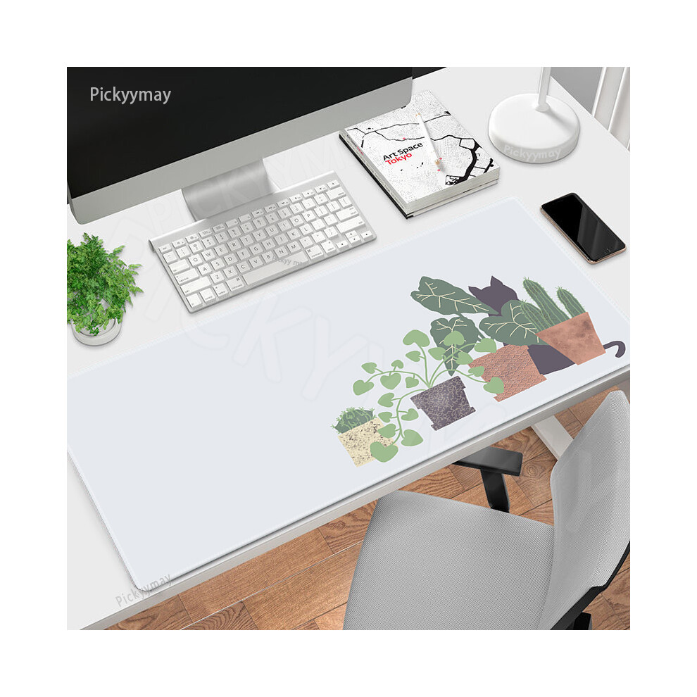 (Wa00391 Cat (2), 800X400x2mm) Cat Plant Mouse Pads Gaming Mousepad Gamer Mouse Mat Keyboard Mats Desk Pad Office Mousepads Xxl For Computer 9190758287226