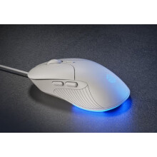 (WHITE) INPHIC B2 USB Wired Mouse 7200DPI Adjustable and 6 Programmable Buttons, Silent Click, Optical Tracking, for PCs and Laptops