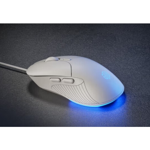 (WHITE) INPHIC B2 USB Wired Mouse 7200DPI Adjustable and 6 Programmable Buttons, Silent Click, Optical Tracking, for PCs and Laptops