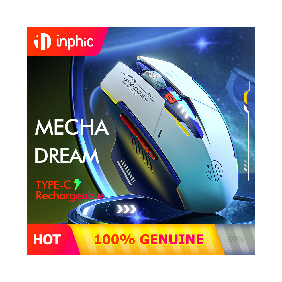 Maxpower (F9 Charging) Inphic Wireless Mouse Rechargeable 700Mah Ergonomic Silent Mice Usb Receiver Mecha Gaming Mouse Laptop Computer Mac Macbook