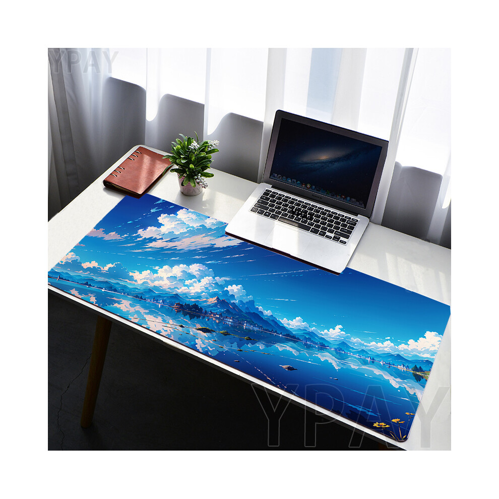 (SS PUP (9), 300x700x3mm) Mouse Pads Sky Landscape Table Mats Computer Mousepad Company Desk Pad Aesthetic Large Gamer Mousepads Office Mouse Mat