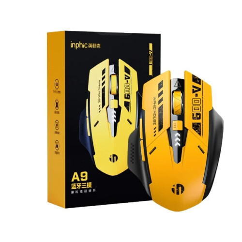 (Bluetooth mouse) INPHIC A9 Bluetooth Mouse Rechargeable Wireless Mouse Silent Ergonomic