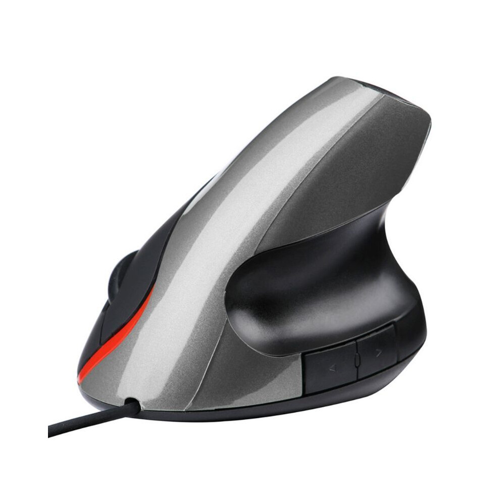 (Gray) Wired Right Hand Vertical Mouse Ergonomic Gaming Mouse 1600DPI USB Optical Wrist Healthy Mouse for PC Computer Laptop-image-OPC-PG92ZVF-NEW
