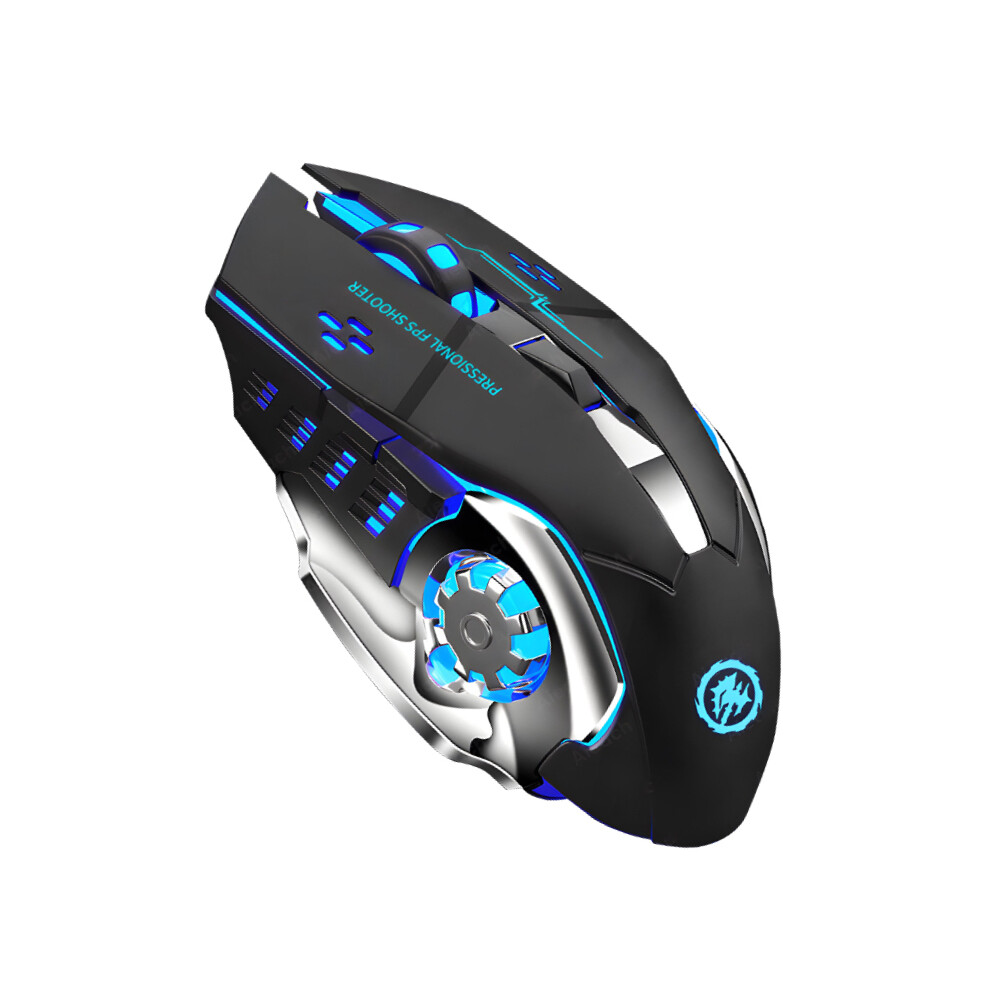 (Black) Bluetooth Wireless Rechargeable Mouse Gaming Mouse For Laptop RGB Backlight E-Sports Mechanical Mouse For PC Computer Gamer