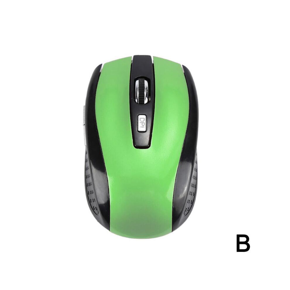 (Green) 2.4Ghz Wireless Mouse Optical Mice With Usb Receiver Gamer 6 Buttons Mouse For Computer Pc Laptop Accessories Green 9190758313260