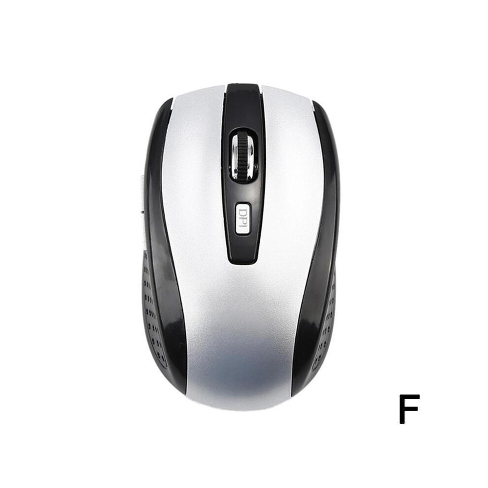 Maxpower (Silver) 2.4Ghz Wireless Mouse Optical Mice With Usb Receiver Gamer 6 Buttons Mouse For Computer Pc Laptop Accessories Silver