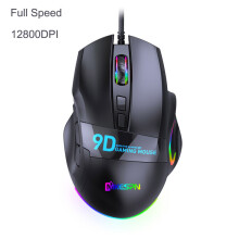 (X10 Full Speed) 12000DPI Macro RGB Gaming Mouse 9 Programmable Keys Game Mouse RGB Light Max to 6 levels For pc mac gun PUBG Laptop