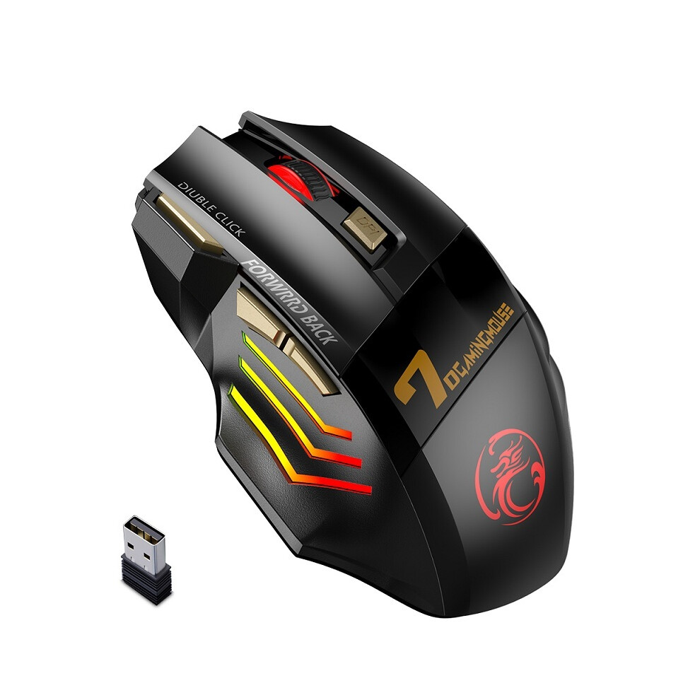 (Wireless Mouse) Rechargeable Wireless Mouse Gamer For Computer Rgb Gaming Mouse Bluetooth Usb Mouse Silent Ergonomic Mause For Laptop Pc Mice 9190758308976