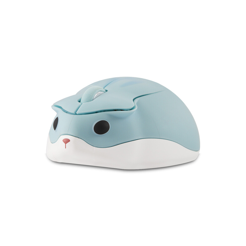 (blue) Cute Wireless Mouse Hamster Designed Creative Mause Ergonomic USB Optical 1200 DPI Mini Mice Kid Gifts For PC Laptop
