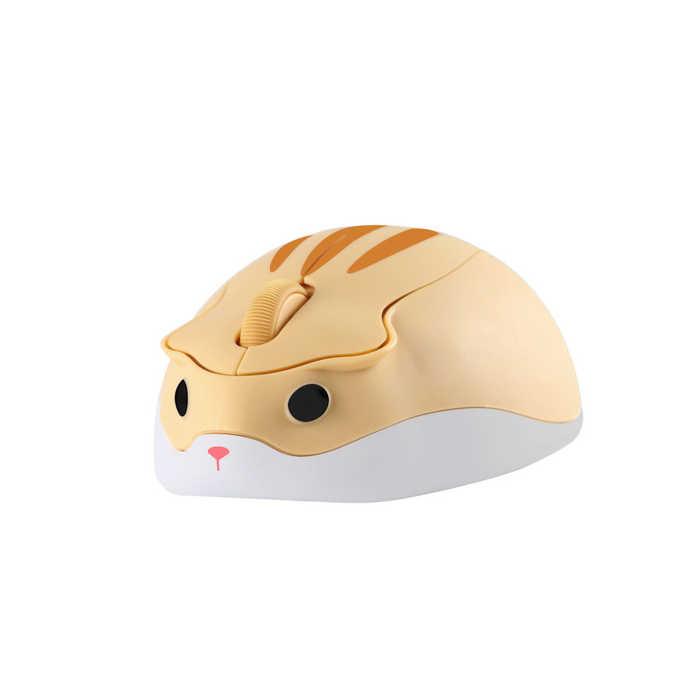 Maxpower (Yellow) Cute Wireless Mouse Hamster Designed Creative Mause Ergonomic Usb Optical 1200 Dpi Mini Mice Kid Gifts For Pc Laptop