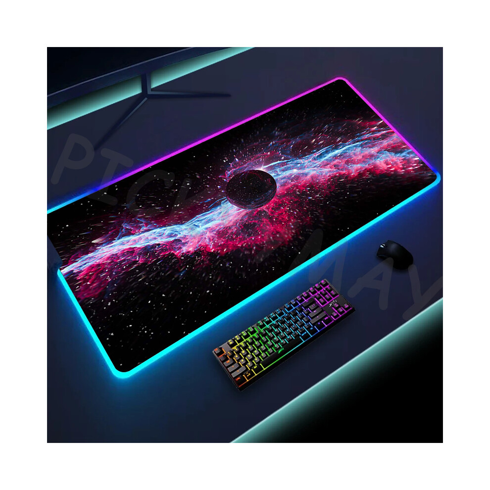 (Spa001 (53), 300X700x4mm) Universe Rgb Gaming Mousepad Space Mouse Mats Led Large Gamer Mousepads Xxl Keyboard Pads Luminous Desk Mat Mouse Pad Backl 9190758291926