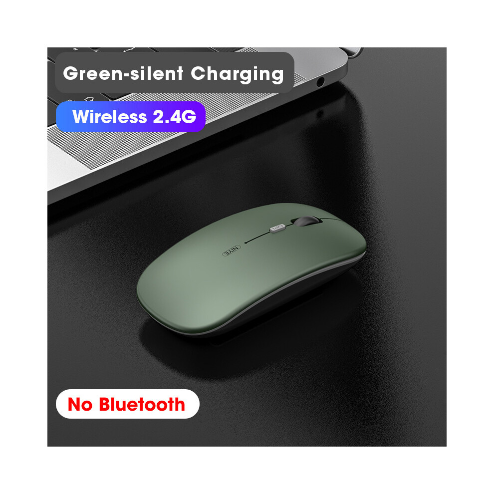 Maxpower ( 2.4Ghz) Wireless Mouse Computer Bluetooth Mouse Silent Pc Mause Rechargeable Ergonomic Mouse 2.4Ghz Usb Optical Mice For Laptop Pc Green